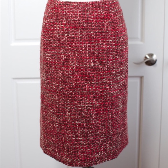 Talbots Dresses & Skirts - Talbots Wool Red Tweed Pencil Skirt $119